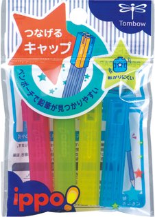 トンボ鉛筆 ippo! つなげるキャップ PC-SJW ピンク（10セット）