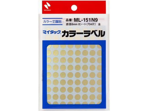 Nichiban MiTac Color Label Gold 8MM ML-151N9 4987167101657