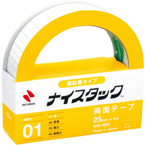 ニチバン NICHIBAN ナイスタックリムカ NW-R25 [きれいにはってはがせる再生紙両面テープ 25mm×9m] 4987167009427（10セット）