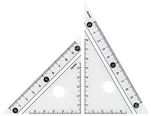 Reimei Righello triangolare bianco e nero Bianco APJ251W Reimei Fujii 4902562416366 (10 set)