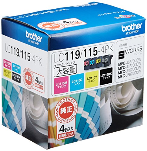 Brother Tintenpatrone LC119/115-4PK 4 Farben Brother Industries 4977766724708 (10 Sets)