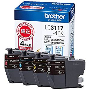 katrij dakwat abang LC3117-4PK 4 warna Brother Industries 4977766769488 (10 set)
