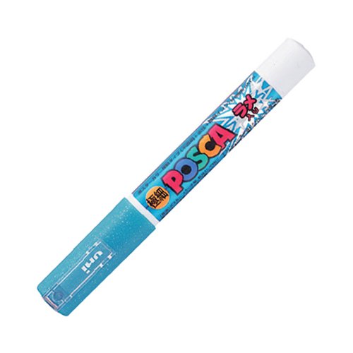 uni Posca glitter extra fijn lichtblauw PC1ML-18 Mitsubishi potlood 4902778719374 (10 sets)