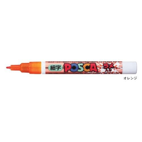 Crayon Mitsubishi orange pointe fine pailleté uni Posca 4902778014134 (lot de 10)