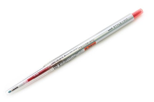 uni ゲルインクボールペンノック式 スタイルフィット 0.28 レッド 三菱鉛筆 4902778092446（10セット）