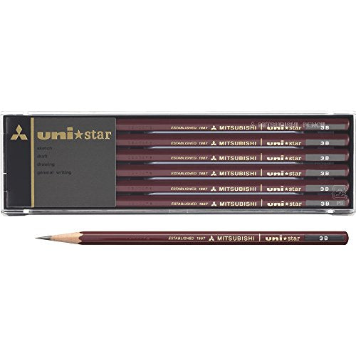 Uni Star Bleistift 3B (12 Stück) Mitsubishi Bleistift 4902778001752 (10 Sets)