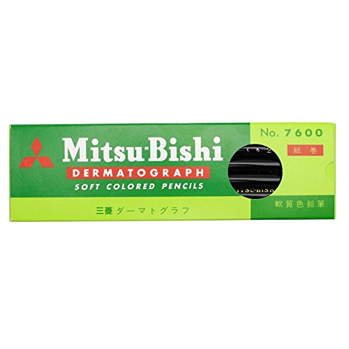 Mitsubishi Dermatograph 7600 Sort Mitsubishi blyant 4902778005668 (10 sæt)
