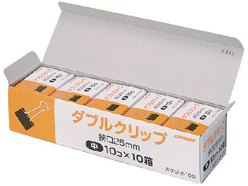 日本クリノス ダブルクリップ 中      wクリー2-100 日本クリノス 4997962209298（10セット）