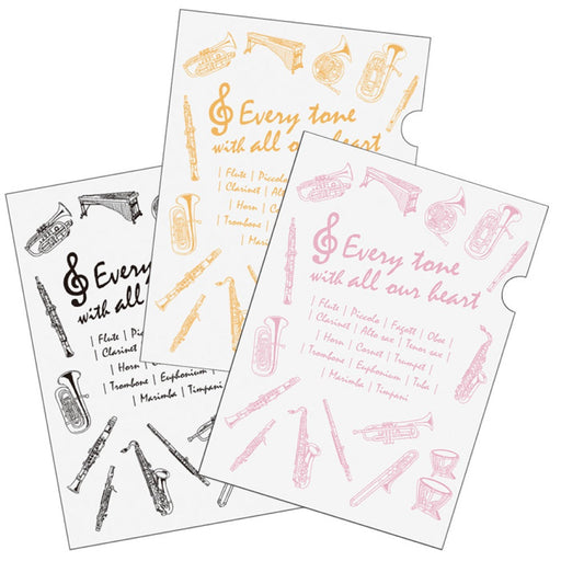 [472 yen x 1 sæt] Nakano Clear File 3 My Set Brass Band FL-50/BB (10 sæt)