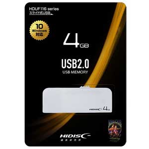 磁気研究所 USB 2.0 フラッシュドライブ HDUF116S4G2 4GB 磁気研究所 4984279650011（10セット）