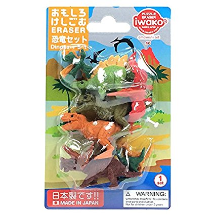 ブリスターパック おもしろ消しゴム 恐竜セット イワコー 4991685150127（10セット）