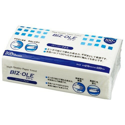 Bizure Papieren Handdoek Regular (200 stuks) Cultus 4903105103866 (10 sets)