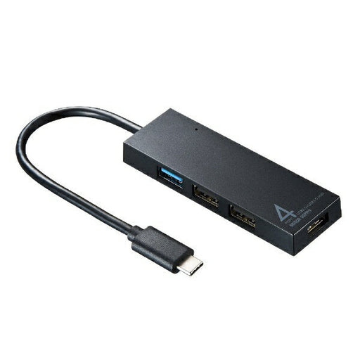 Sanwa Supply USB Typ C Combo Hub 4 Port USB-3TCH7BK Sanwa Supply 4969887780084 (10 Sets)