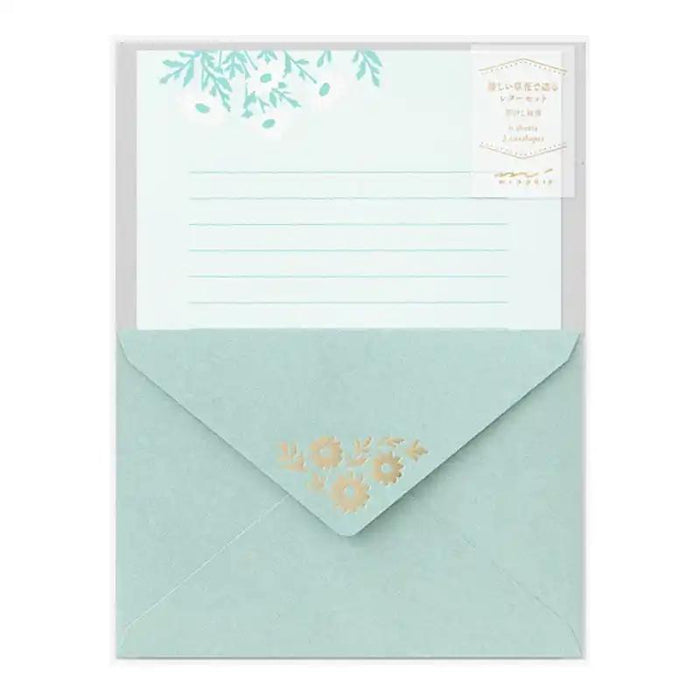 Midori Letter Set 515 foil stamped envelopes 86515006 4902805865159 (5 sets)