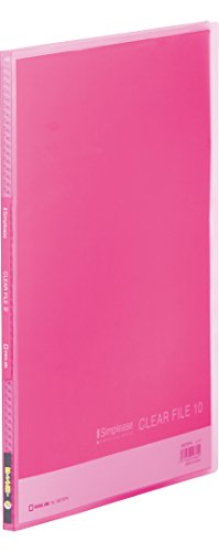 キングジム クリアーファイル シンプリーズ（透明）10P A4 186TSPH ピンク（10セット）