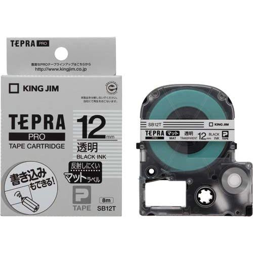 King Jim Tapecartridge Tepra PRO 12 mm SB12T mat transparant (10 sets)