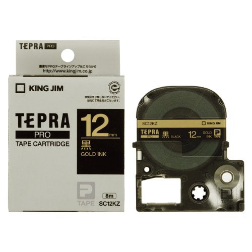 キングジム テープカートリッジ テプラPRO 12mm SC12KZ 黒（10セット）