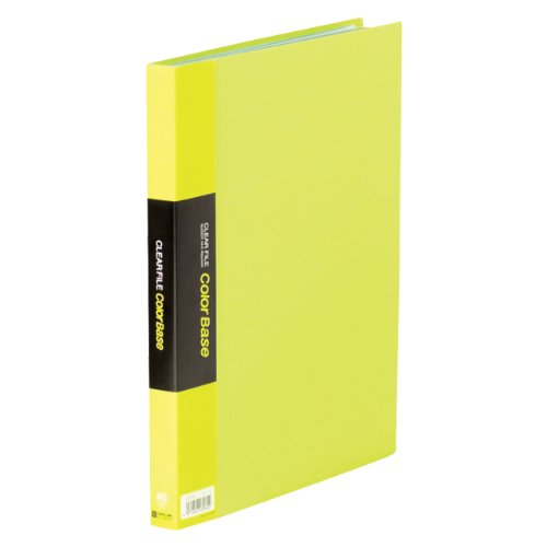 キングジム クリアーファイル カラーベース W A4S 132CW 黄緑（10セット）