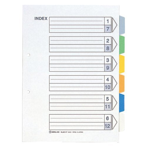King Jim Color Index A4-S 6 bjerge 907-6Y (10 sæt)