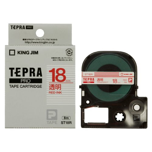 キングジム テープカートリッジ テプラPRO ST18R 18mm 透明ラベル（10セット）