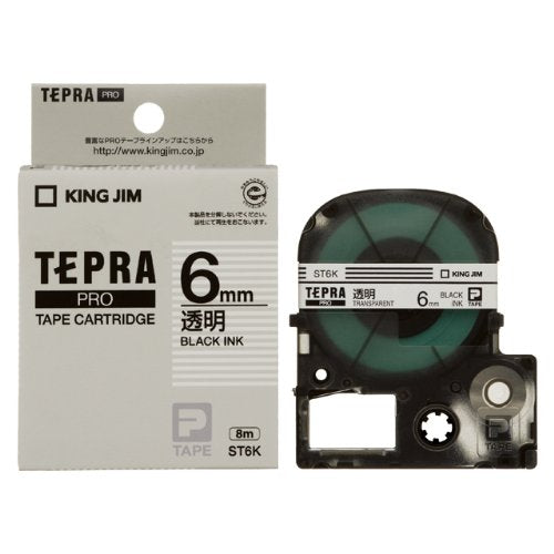 キングジム テープカートリッジ テプラPRO 6mm ST6K 透明（10セット）