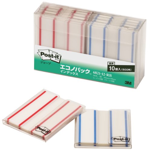 Post-it Jobe Index 44x50mm 50 fogli x 5 pezzi x 2 colori 6821-12-RB (10 set)