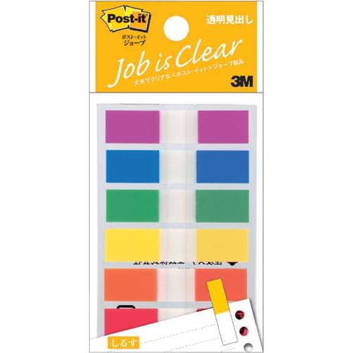 Post-it Giove Intestazione Trasparente 40x10mm 20 fogli x 6 colori 683MH (10 set)