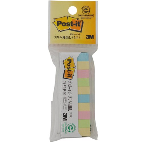 Post-it intestazione 25x7,5mm 100 fogli x 10 colori misti 715RP-K (10 set)