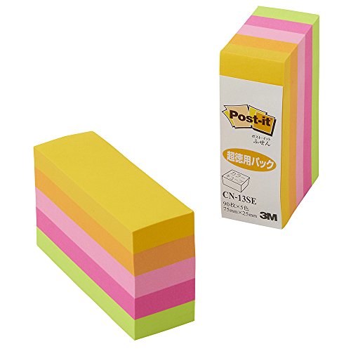 Notas Post-It Super Value 450 hojas 75x25 mm fluorescentes CN-13SE (10 juegos)