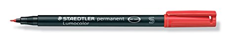 Staedtler Lumocolor Pen (Berasaskan minyak) S Red (10 set)