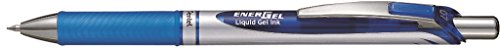 ぺんてる Pentel ゲルインキボールペン ノック式エナージェル 0.7mm シルバー軸 青インキ BL77-C（10セット）