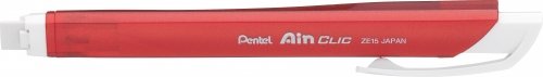 Pentel Packed Holder Eraser Einclick Metal Red Shaft XZE15-MB (10 jeux)