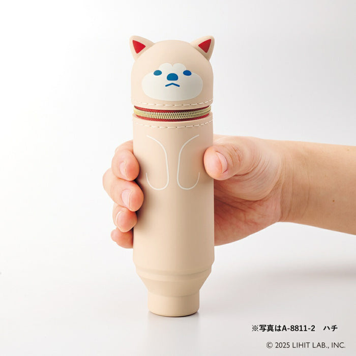 Lihit Lab/A-8811-4_Cafe Puni Lab Stand Pen Etui mini_Mocha/4903419851392