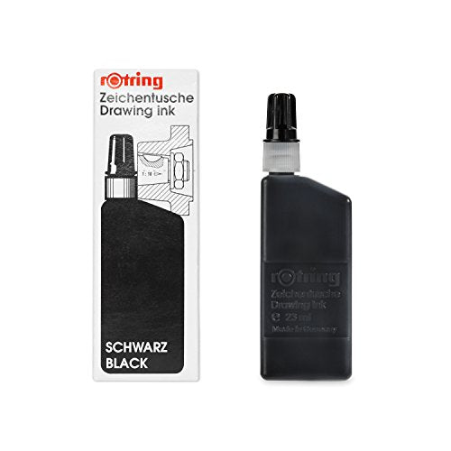 Rotring Ink Black 23ml for Isograph S0194660 (10 sets)