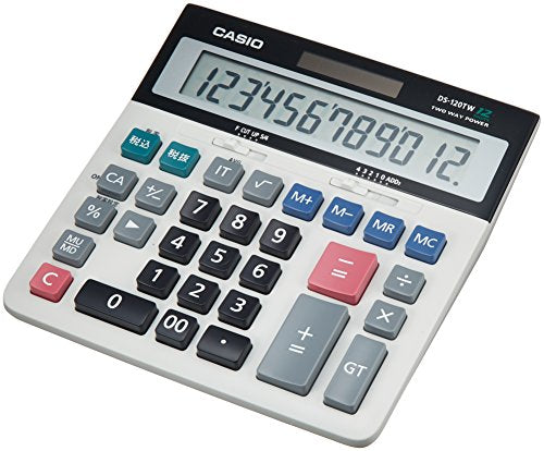 Casio Standaard rekenmachine Belastingberekening Optelmethode Bureautype 12-cijferig DS-120TW (10 sets)