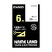 Casio Label Writer Nameland Nastro 6mm XR-6WE Bianco (10 set)