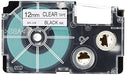 カシオ ラベルライター ネームランド テープ 12mm XR-12X-5P-E 透明5本（10セット）