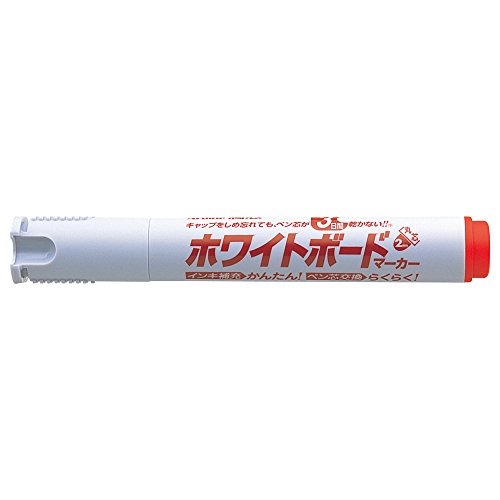 シャチハタ 潤芯 ホワイトボードマーカー 丸芯 赤 K-527（10セット）