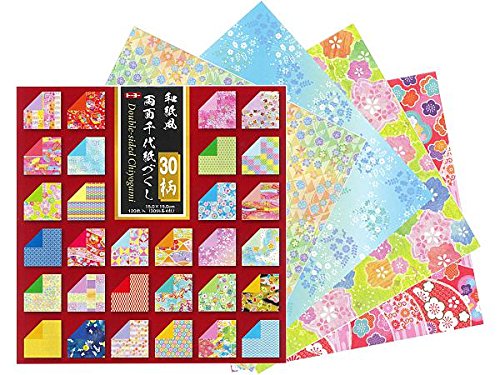 Toyo Japanpapier-Stil, doppelseitig, Chiyogami, 15 cm, quadratisch, 120 Blatt 018060 (10 Sets)