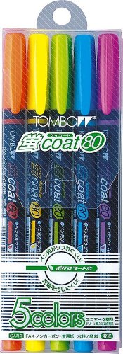 トンボ鉛筆 蛍光ペン 蛍コート80 5色 WA-SC5C（10セット）