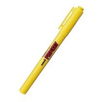 uni プロッキー 黄 ツインタイプ(極細+細字) 三菱鉛筆 4902778597385（10セット）