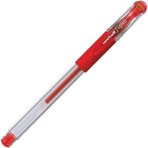 pen dakwat gel uni Signo 0.28 pensil Mitsubishi merah 4902778745755 (10 set)
