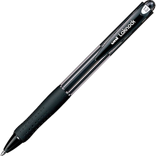 uni ノック式楽ラクボールペン ラクノック 1.0 黒 三菱鉛筆 4902778717806（10セット）