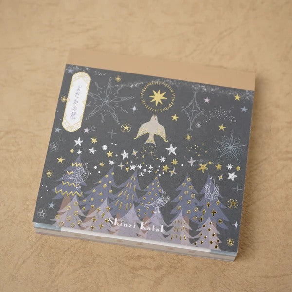 طباعة كينوزي/BM-01030_Block Memo Yodaka no Hoshi 2 Kenji Miyazawa/4580703634345 (5 مجموعات)