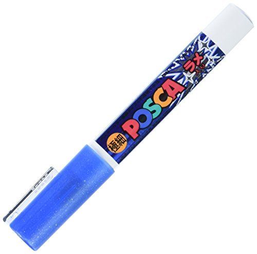 uni ポスカ ラメ入り 極細 ブルー PC1ML-33 三菱鉛筆 4902778719367（10セット）