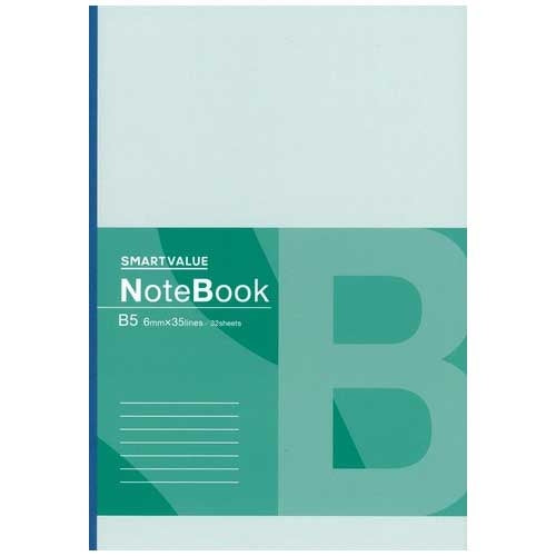 Блокнот Smart Value из переработанной бумаги, размер B5, B-линовка, 10 книг P066J-10 4547345054962