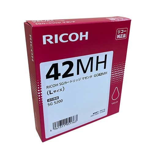 リコー SGカートリッジ GC42MH マゼンタ 515928 4961311951763