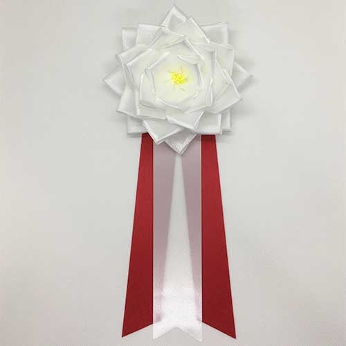 Watanabe Emblem Emblem Band Großes Band Rose Weiß 4580435497263