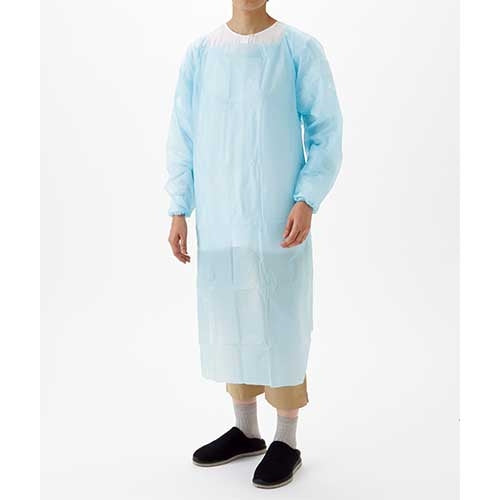 Grembiule Artigiano Poly Maniche In Gomma Blu 10 Pezzi 4560314967148