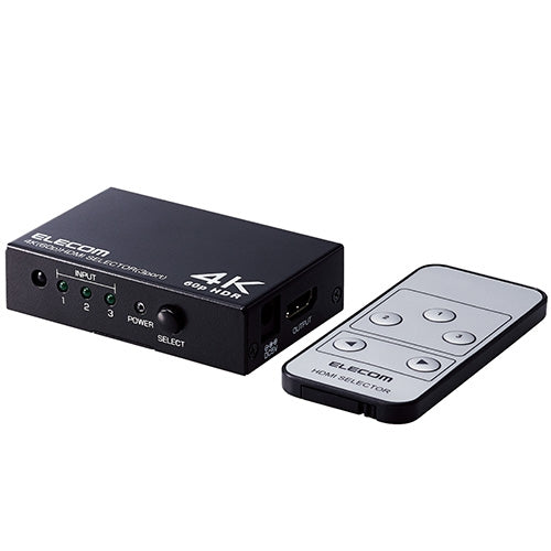 ELECOM HDMI 전환기 3포트 4K DH-SW4KP31BK 4549550236133